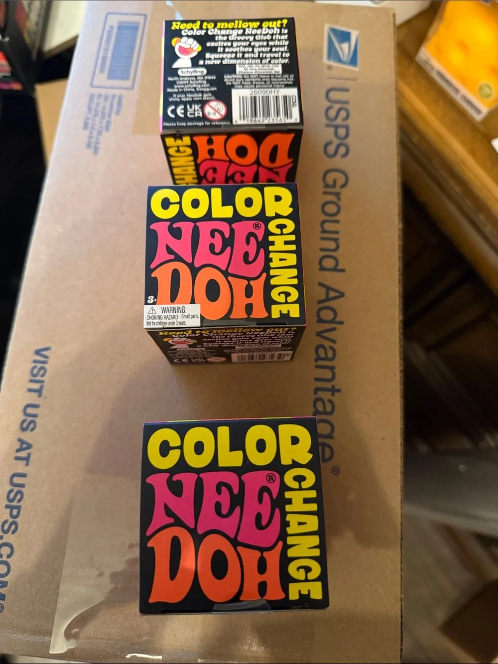 Authentic bundle of 3 Nee Dod Color-Change Sensory Toy - Pink & Yellow &blue $39